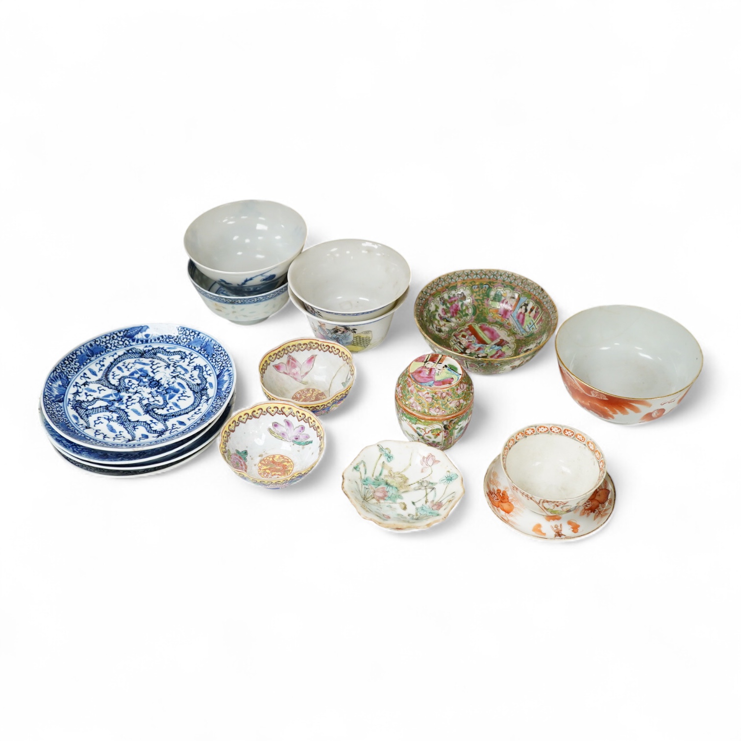 A small group of Chinese ceramics, 19th century and later